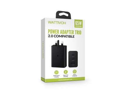 Power Adapter Trio (65W)
